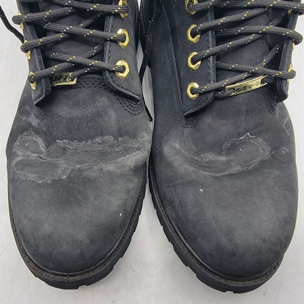 Timberland Premium Mens 12 Black 6 In Warm Lined Nubuck Waterproof Boots A2957 - Picture 12 of 13